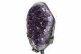 Sparkling Amethyst Geode With Metal Stand - Uruguay #342692-3